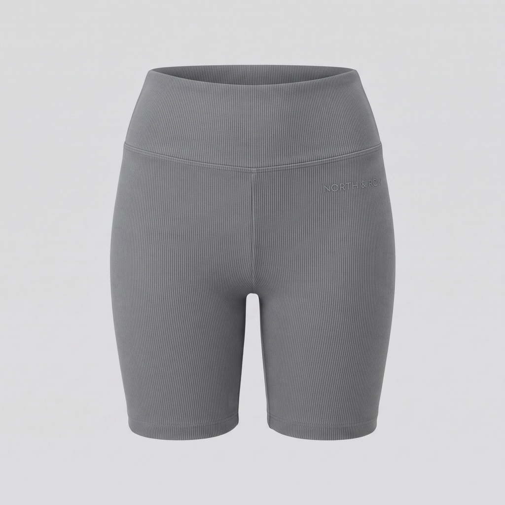 Cycliste côtelé, gris phoque, vue de face — NORTH & ROW