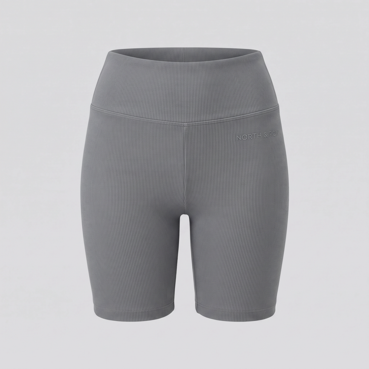 Cycliste côtelé, gris phoque, vue de face — NORTH & ROW