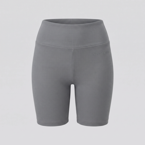 Cycliste côtelé, gris phoque, vue de face — NORTH & ROW