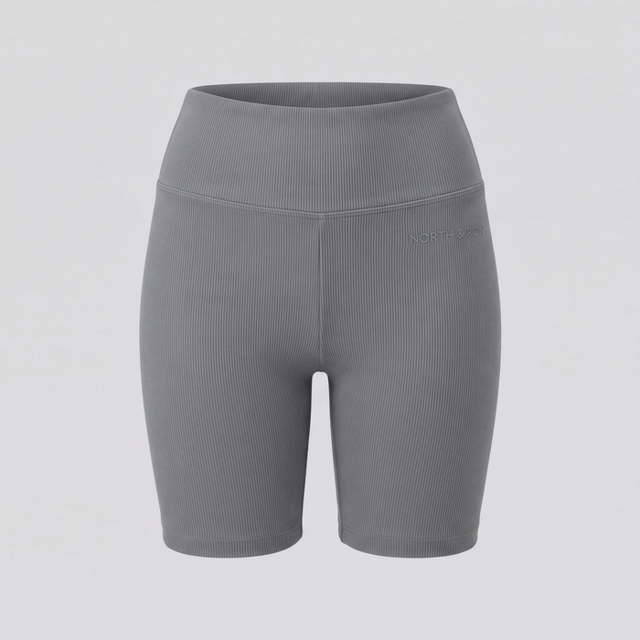 Cycliste côtelé, gris phoque, vue de face — NORTH & ROW