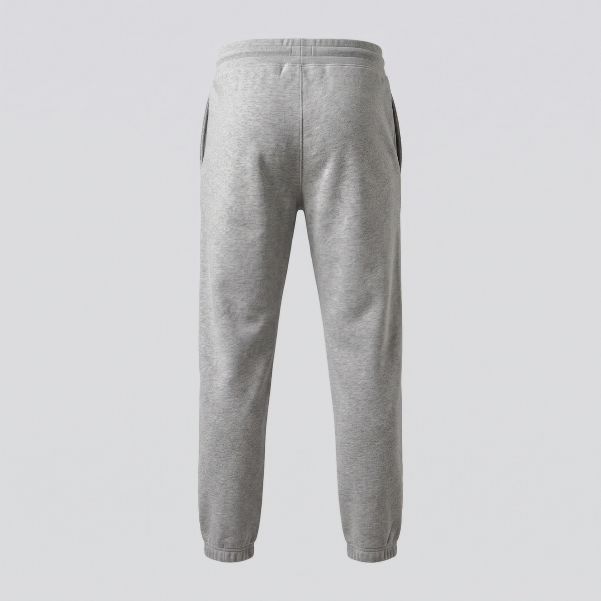 Pantalon de jogging, gris chiné, vue de dos — NORTH & ROW