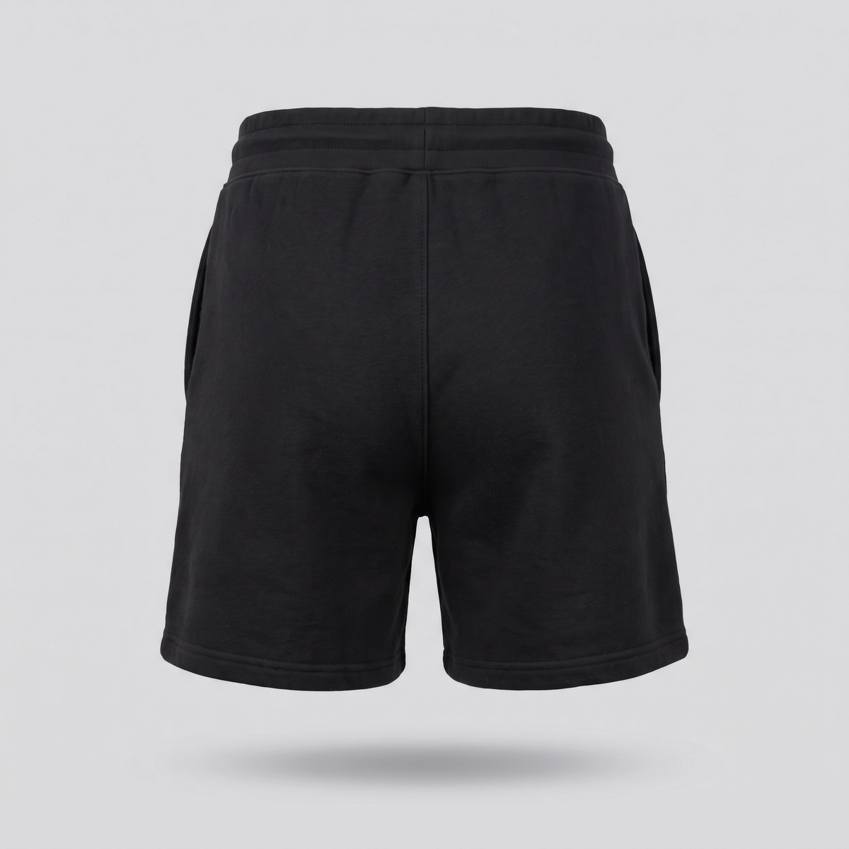 Short en molleton, noir, vue de dos — NORTH & ROW