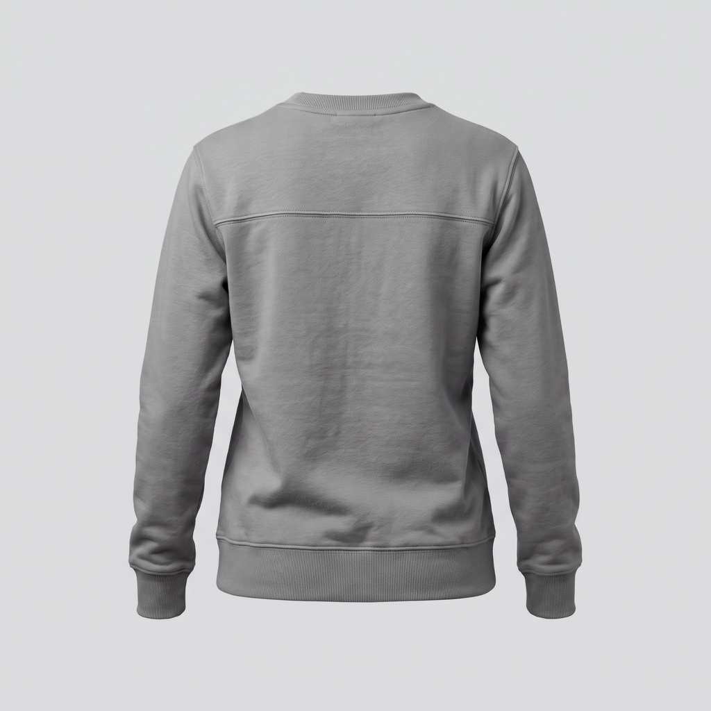 Sweat à empiècements, gris phoque, vue de dos — NORTH & ROW