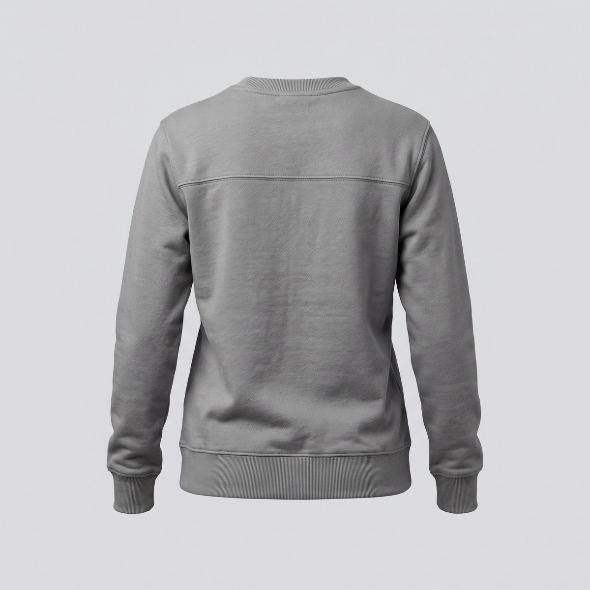 Sweat à empiècements, gris phoque, vue de dos — NORTH & ROW